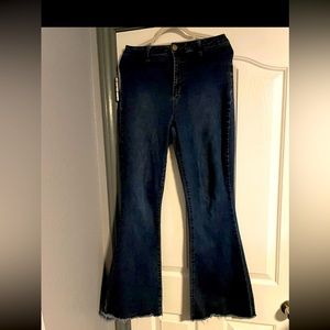 Frayed Bell Bottom Jeans
